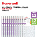 Honeywell 20x30x1  12 Pleated  Furnace Air Filter -12 Pack