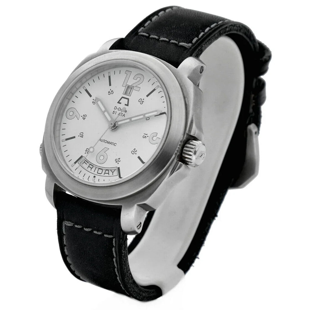 Anonimo -Date 51ETA 2006 Day Date Ivory Dial Leather 43mm Automatic Men's Watch