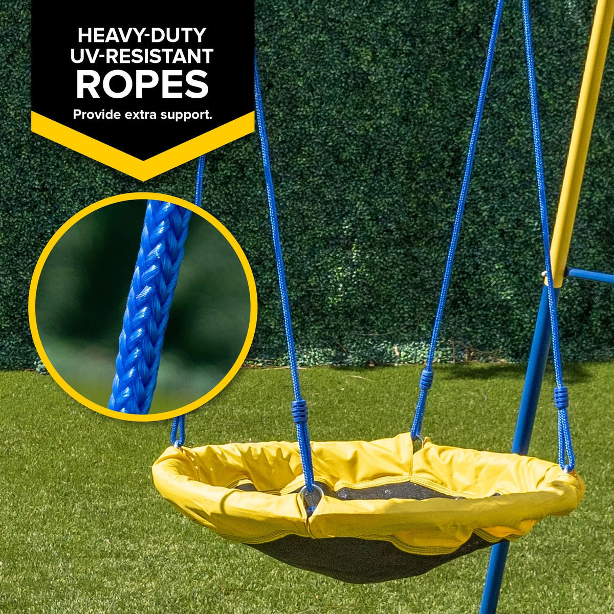 Sportspower Swing and Saucer Swing Metal Set with Heavy Duty -Frame, holds up to 300 lb.