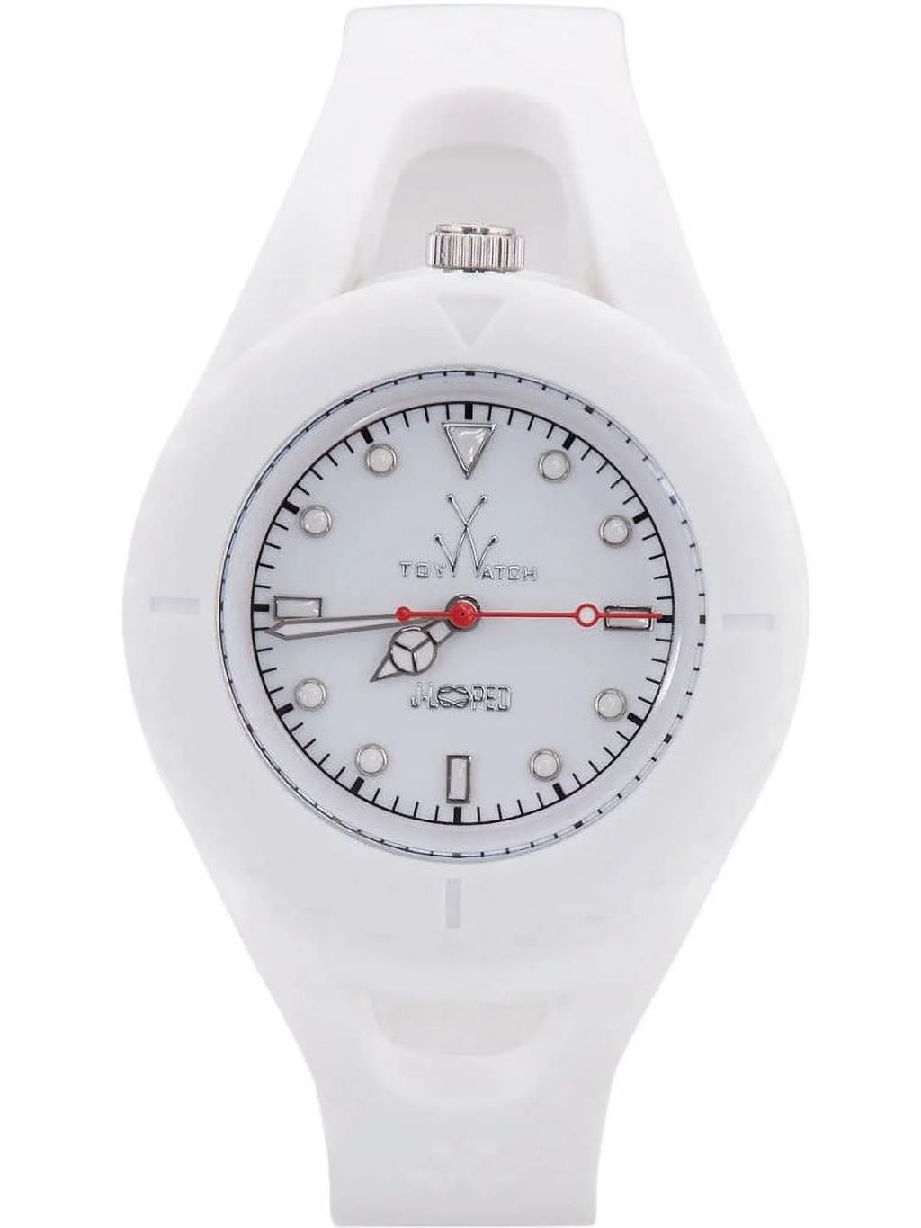 Women's 40mm White Silicone Band Steel Case Quartz Analog Watch