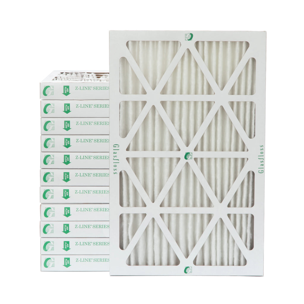 12 Pack of 18x24x2  10 Pleated 2" Inch Air Filters by Glasfloss. Actual Size: 17-1/2 x 23-1/2 x 1-3/4