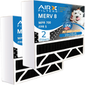 16x28x6 Air Filter Odor Eliminator Carbon Filter  8 Comparable to  700 &  5 Compatible with Aprilaire 401 2 Pack by     .