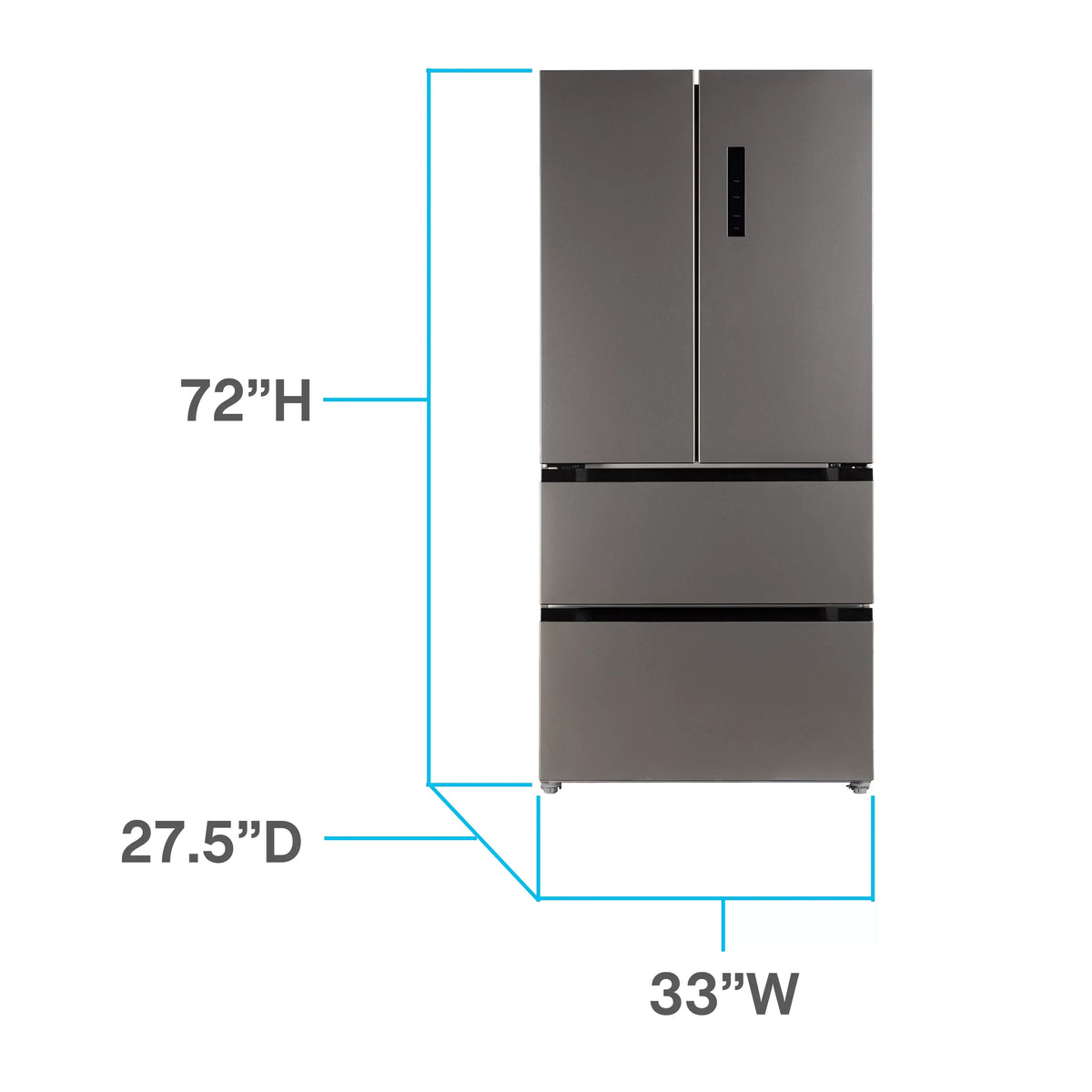 Avanti Frost Free French Door Refrigerator, 18.0 cu. ft., in Stainless Steel ()