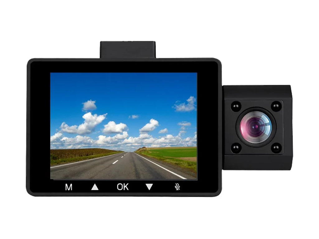 myGEKOgear by Adesso Scout Pro 2K 3-Channel Dash Cam Surveillance Edition with Front View, Cabin View, Rear - Wide Angle View - -Sensor