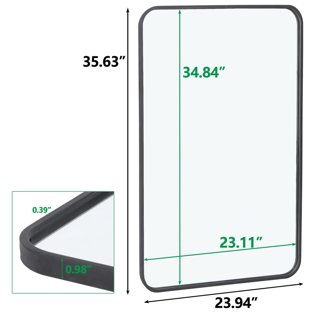 SuperDeal 36 inch Rectangular Wall Mirror Bathroom Dresser Make-up  Imaging