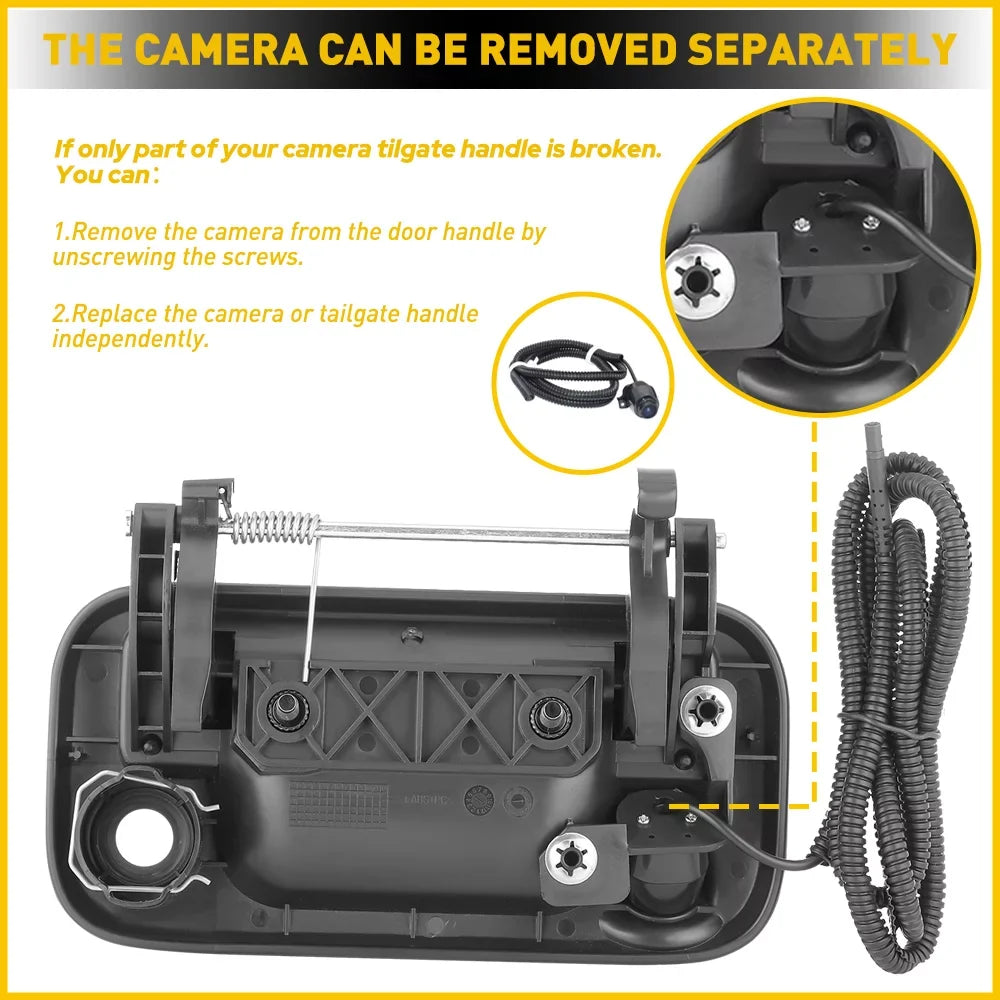 Tailgate Handle with Rear View Camera Backup Camera Fits For 2004-2014 Ford  2008-2014