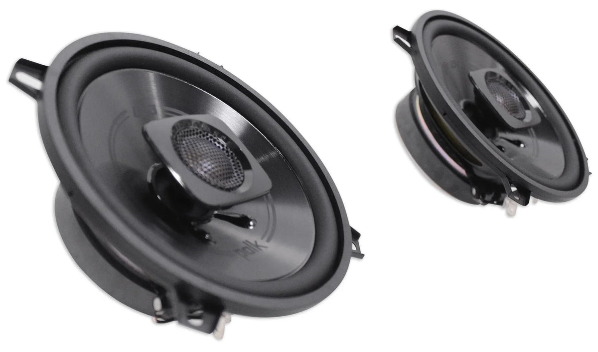 (2) Polk Audio  5.25" 600w Car Audio Marine//Motorcycle/Boat Speakers Bundle with (2) Rockville  10 Watt