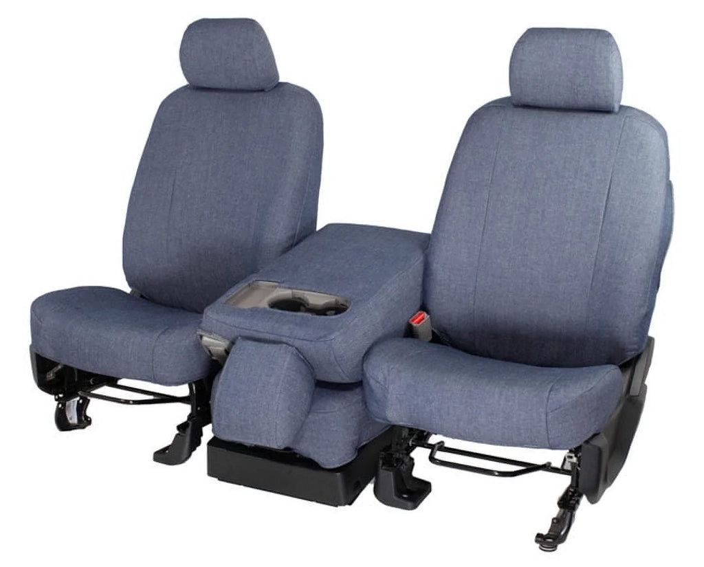 CalTrend Center Smart Denim Seat Covers for 2016-2019 Kia Sorento - -04DN Blue Insert and Trim