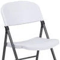 Flash Furniture  Series 330 lb. Capacity Granite White Plastic Folding Chair with Charcoal Frame