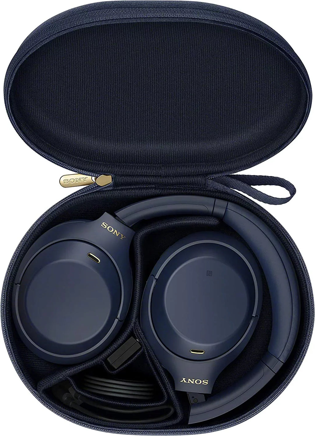 Restored Sony -1000XM4 Wireless Industry Leading Noise Canceling Overhead Headphones with Mic for Phone-Call and Alexa Voice Control, Blue (Refurbished)