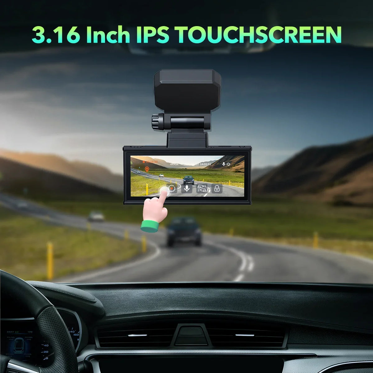 Dash Cam Front and Rear 4K+4K 5Ghz Wifi , Dash Camera for Cars with 128G  Card, 3.16" Touch Screen Dual Sony Night Vision Car Camera,Voice Commands, -Sensor,