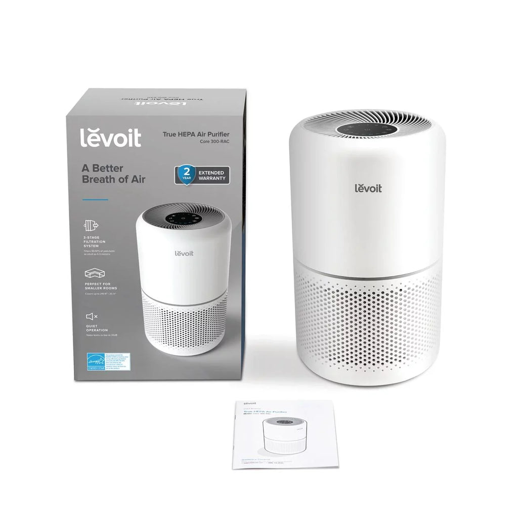 Levoit Air Purifier for Allergies and Asthma, Large Rooms Up to 547 sq. ft., Core 300-, White