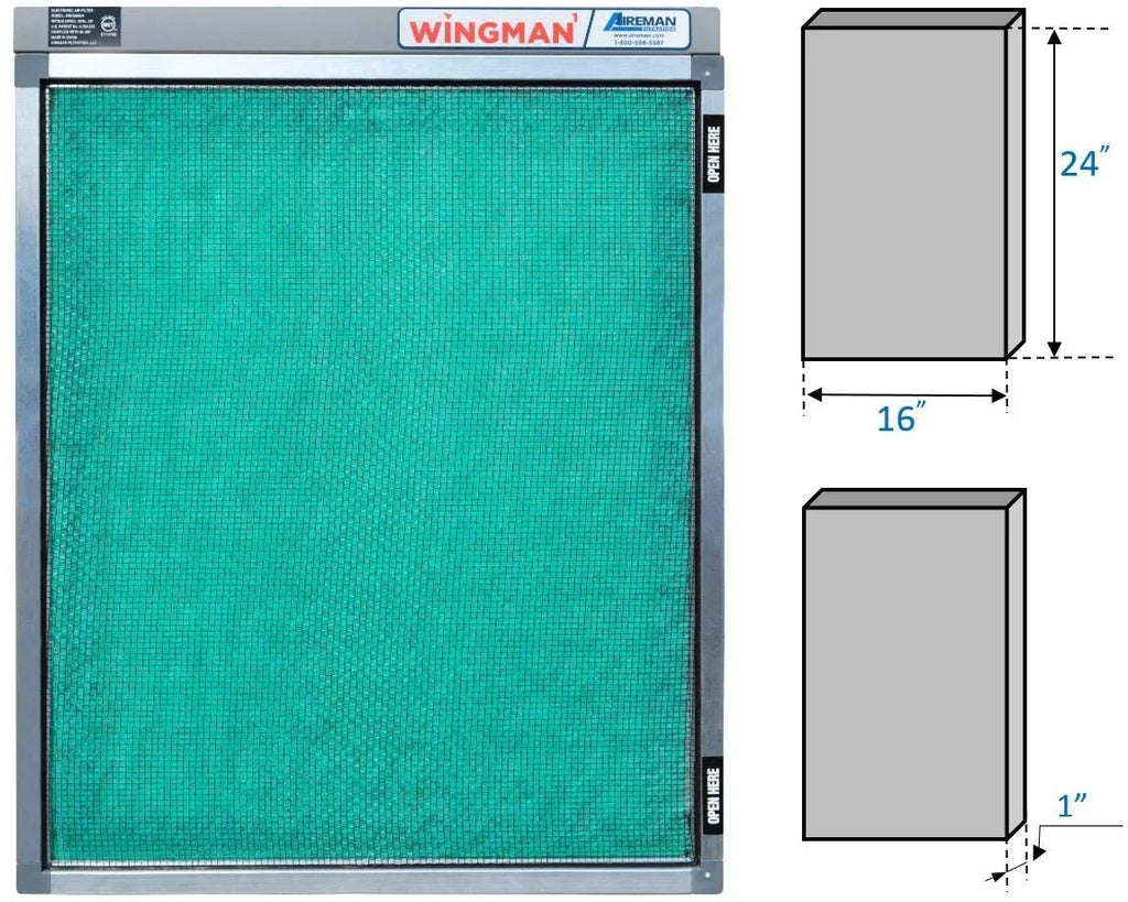 16x24x1 Electronic Air Filter - Homeowner Installed- Simply Replace Your Current  Furnace Air Filter and   !