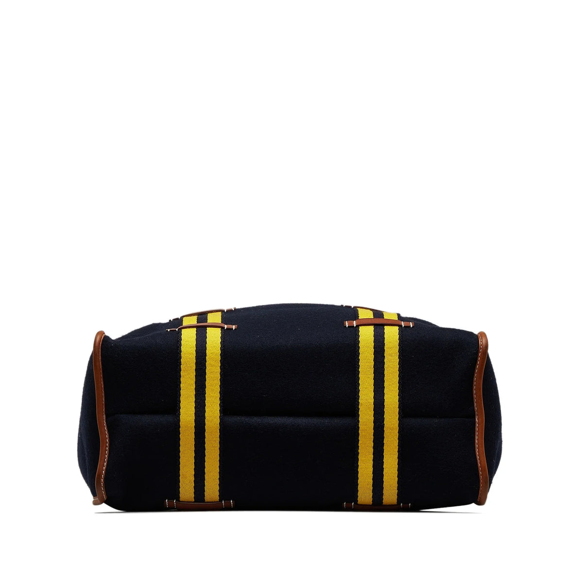 Pre-Owned Authenticated Hermès Cabas Camail Tote Bag Wool Fabric Blue Unisex (Good)