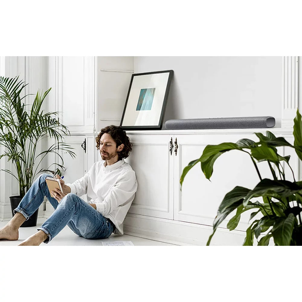 Samsung - 3.0ch Soundbar with Dolby Atmos,  Virtual:, Built in Center Speaker, Adaptive Sound Lite, Bluetooth Multi Connection, Premium Design, 2021, Deep Gray - (Open Box)