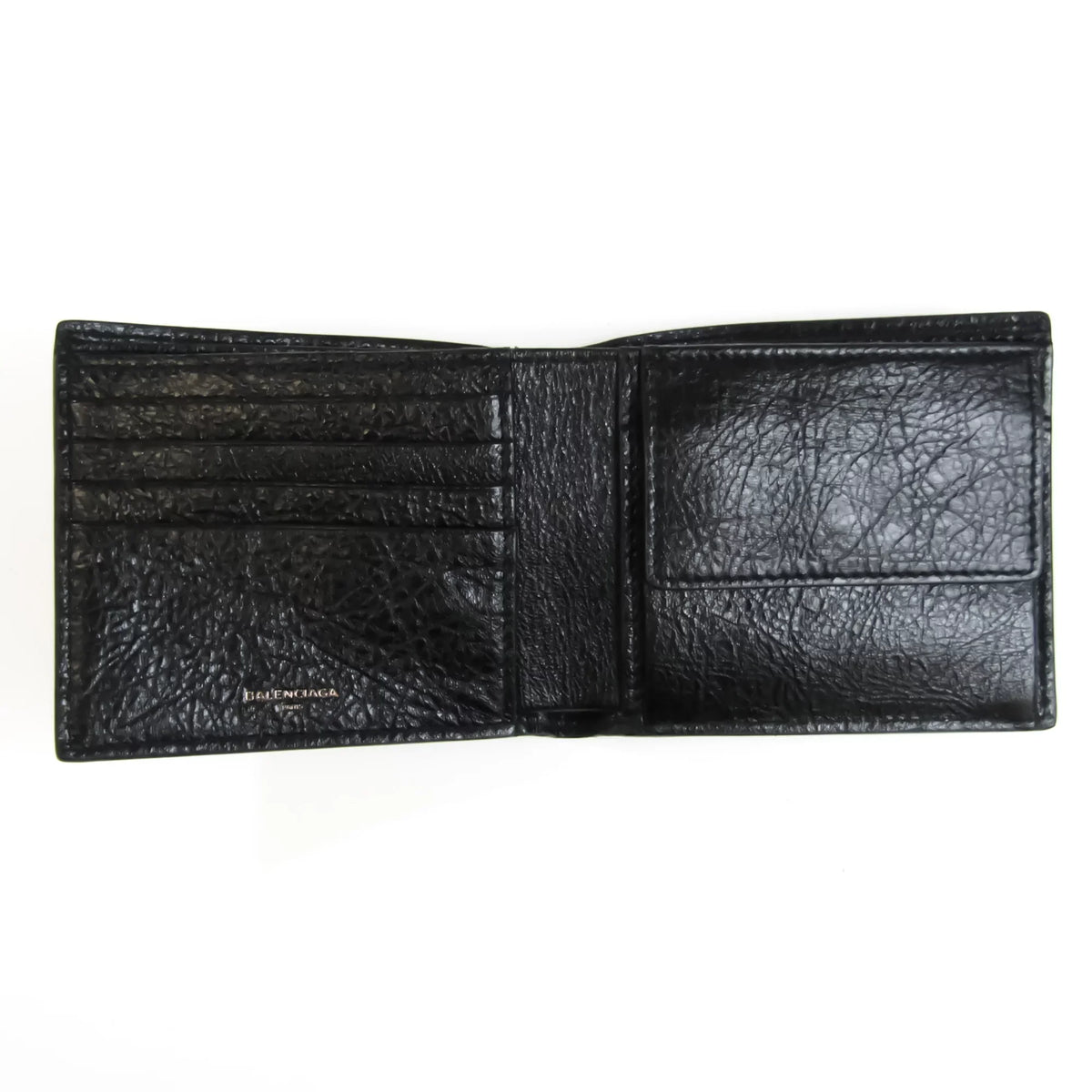 Pre-Owned Balenciaga 504934 Unisex Leather Wallet (bi-fold) Black (Good)