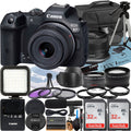 Canon   Mirrorless Camera with - 18-45mm Lens + Mount Adapter + 2 Pack SanDisk 32GB Memory Card + Case + ZeeTech Accessory