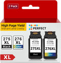 275XL 276XL Ink Cartridge 2 Pack Black/Tri-Color Replacement for Canon  ; Printer Ink 275 276