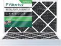 Filterbuy 16x30x1  8 Odor Eliminator Pleated   Furnace Air Filters with Activated Carbon (5-Pack)