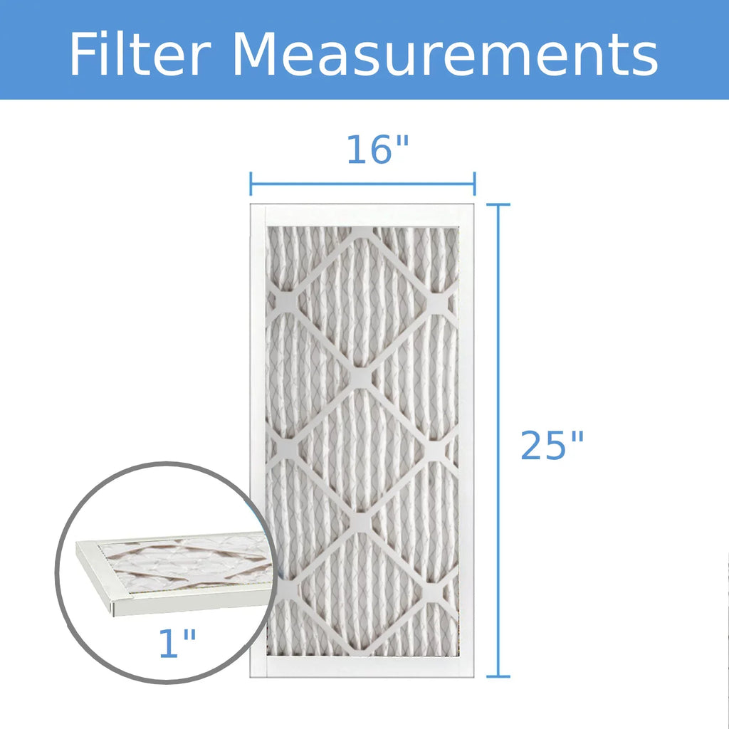 16x25x1, Purolator / Air Guard Hi- 40 Extended Surface Pleated Air Filter, ,  8, (6-pack)