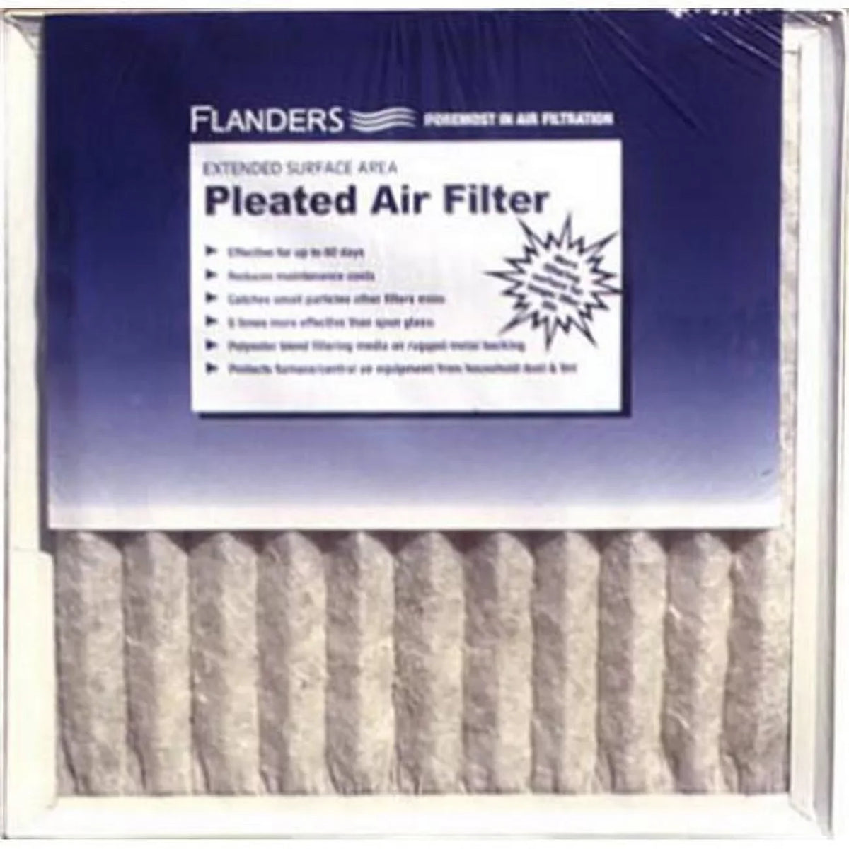 Flanders 81555.011420 14 x 20 in. Basic Pleated Air Filter Kraft Frame With Wirebacked Media - Pack Of 12