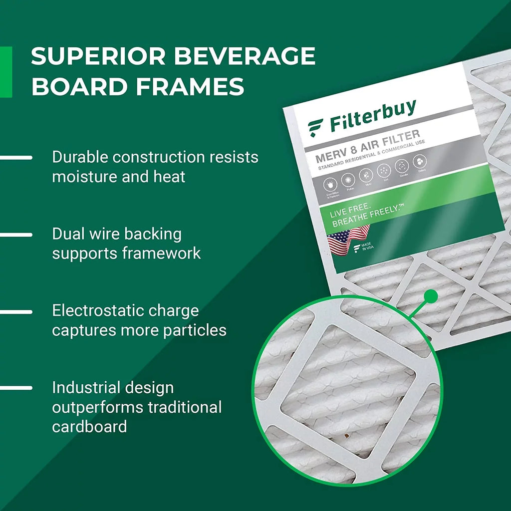 Filterbuy 14x18x1  8 Pleated   Furnace Air Filters (4-Pack)