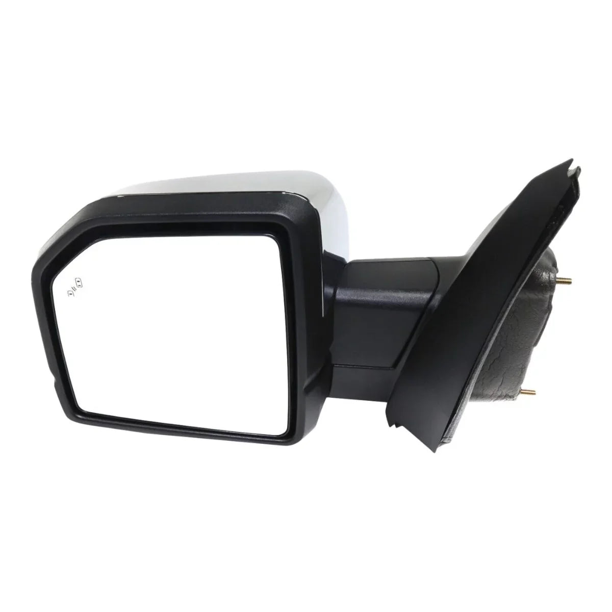 AutoShack Driver Mirror Power Power Folding Heated Chromed Chrome Replacement for 2015 2016 2017 2018 Ford -150 2.7L 3.0L 3.3L 3.5L 5.0L   4WD