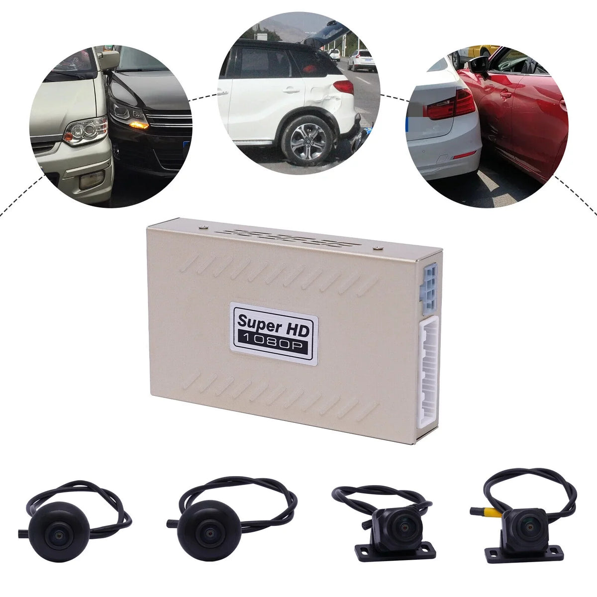 360° Bird View Panoramic System 4-camera 1080P Car  Recording Night Vision Recorder
