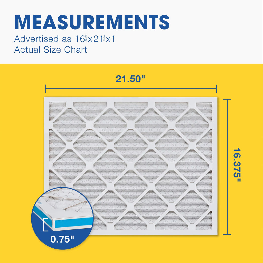 Aerostar 16 3/8 x 21 1/2 x 1  11 Pleated Air Filter,  Furnace Air Filter, 6 Pack