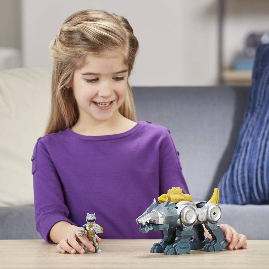 Playskool Heroes Power Rangers Silver Ranger and Wolf Zord 2-Pack Figures