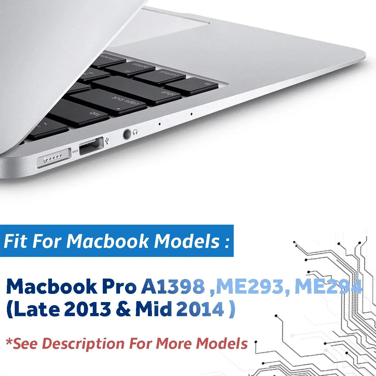 Battery Compatible Mac  Mac Book Pro 15" Retina (Late 2013 & Mid 2014), Fits   (11.26V 95Wh 8440mAh)