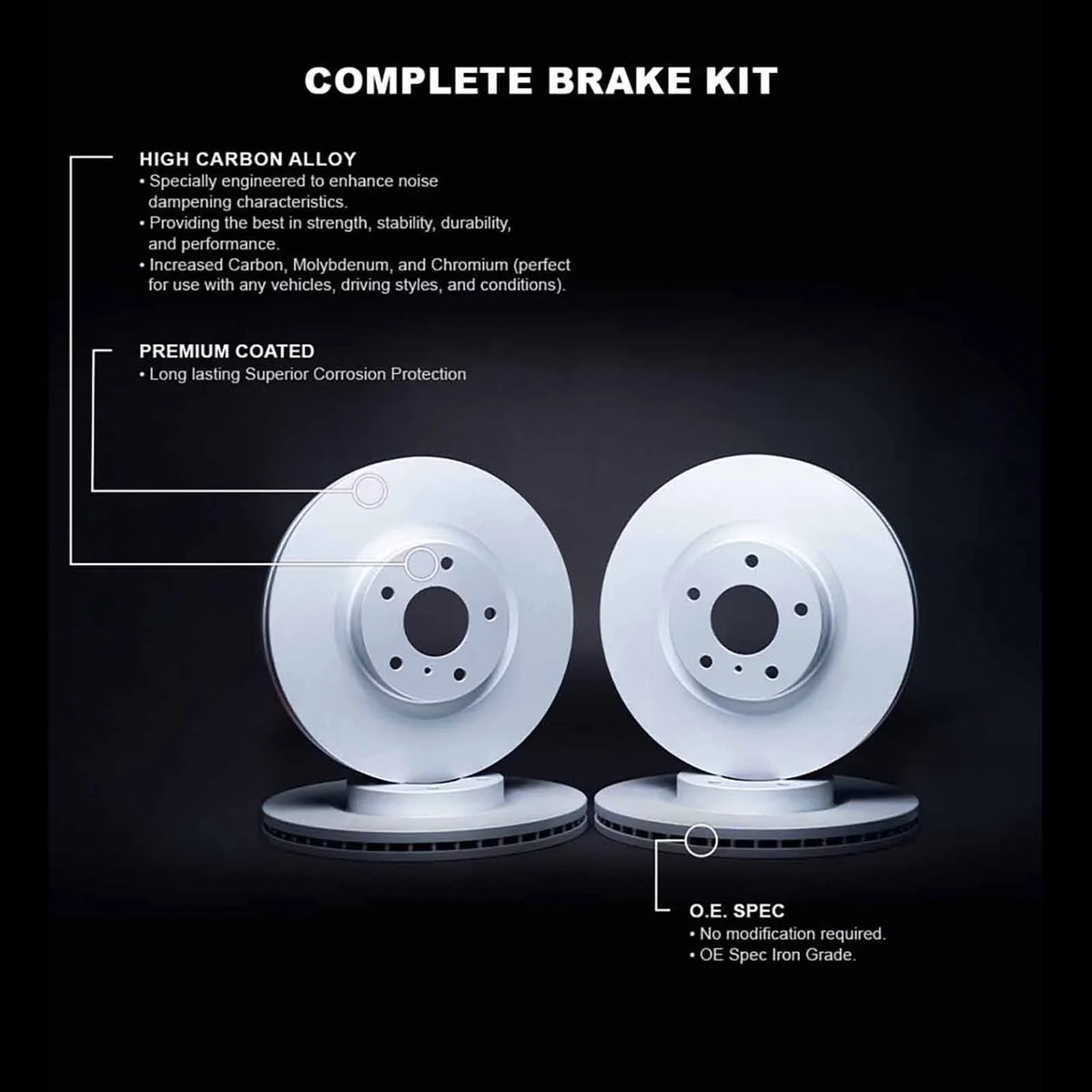 Concepts Wdpn2 74027  Concepts Brake Rotor Carbon Coated Fits select: 2018-2022  , 2020-2022