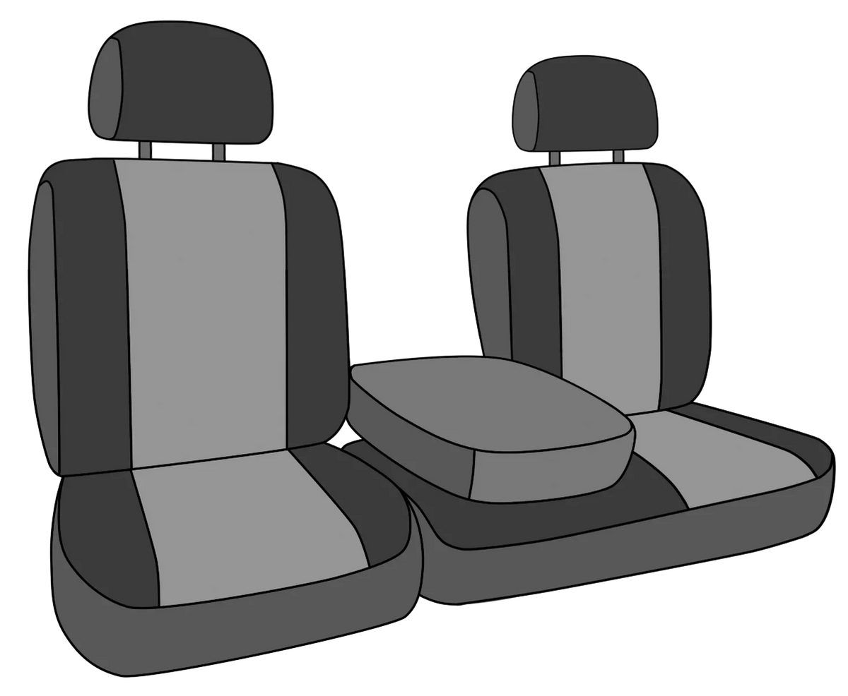 CalTrend Center Smart Denim Seat Covers for 2016-2019 Kia Sorento - -04DN Blue Insert and Trim