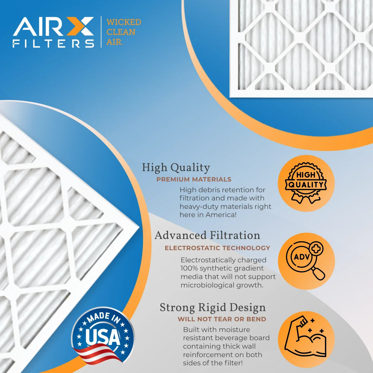 14x24x1 Air Filter  8 Rating, 12 Pack of Furnace Filters Comparable to  700 &  5 - Made in  by     .