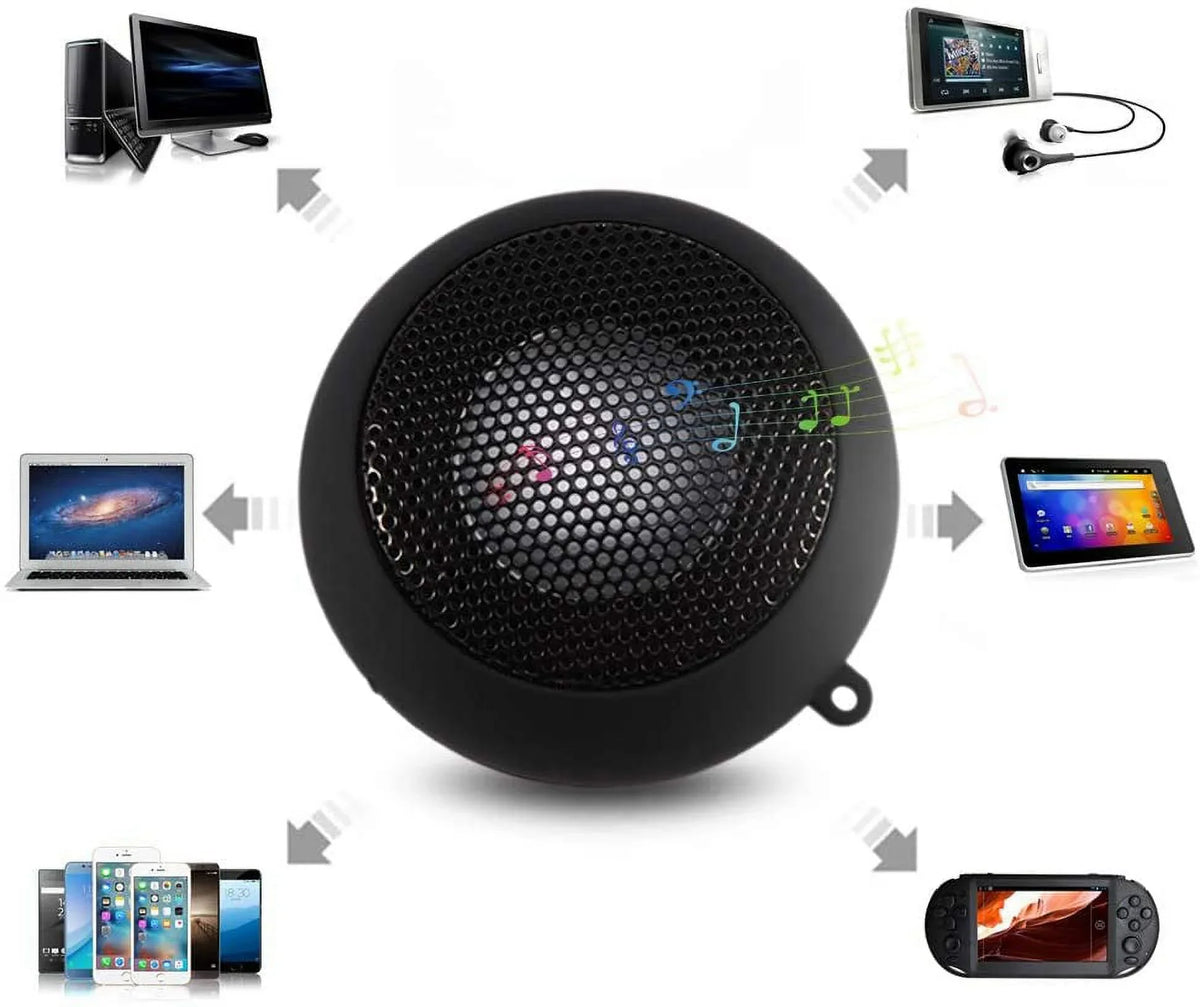 Portable Speaker, Mini  Speaker with 3.5mm Jack on Bottom for Mobilephone  Laptop (Black)